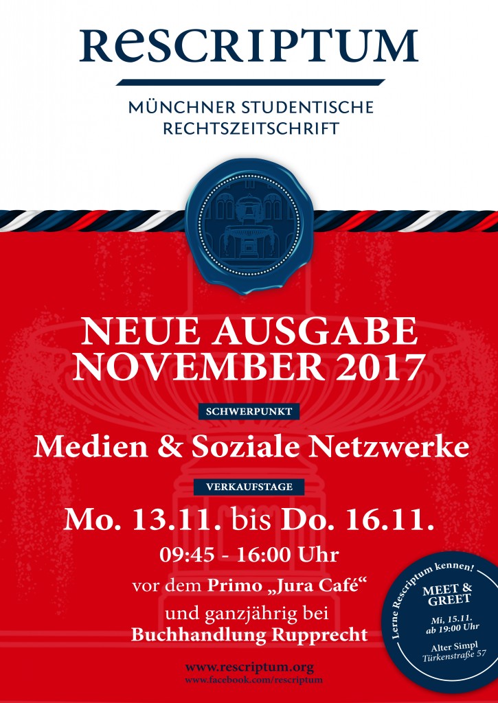 Plakat Verkauf Mo 13.11.2017 bis Do 16.11.2017